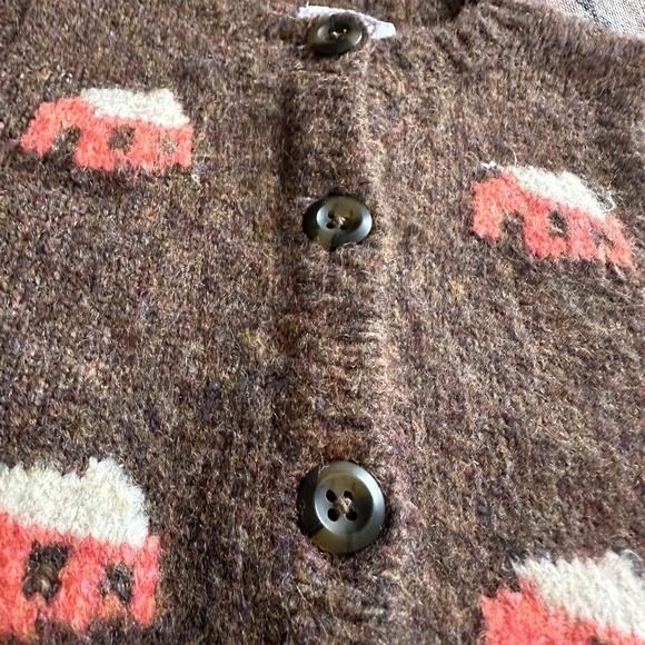 Hanna Andersson Baby Holiday Sweater 0–3 Months Home Sweet Home Brown House $75 - Picture 4 of 13